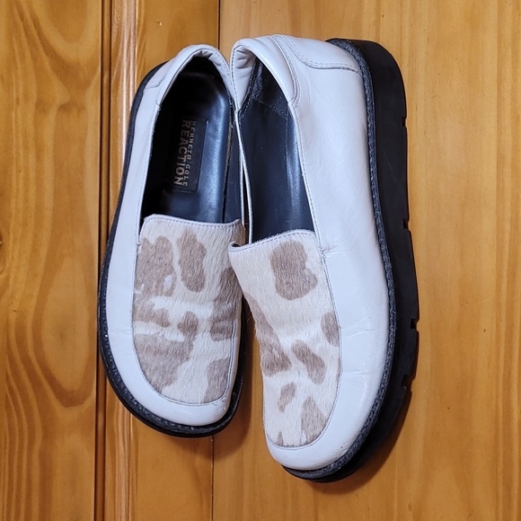 Kenneth Cole Leather & Hair Slip On Loafers - Picture 6 of 12